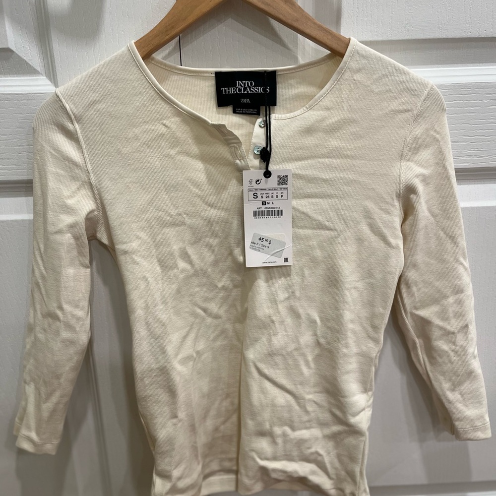 Ivory Zara Long Sleeve Top